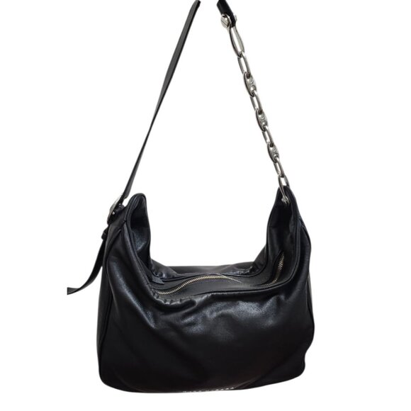 MARC JACOBS THE TEMPO LEATHER HOBO SHOULDER BAG BLACK - Picture 11 of 16